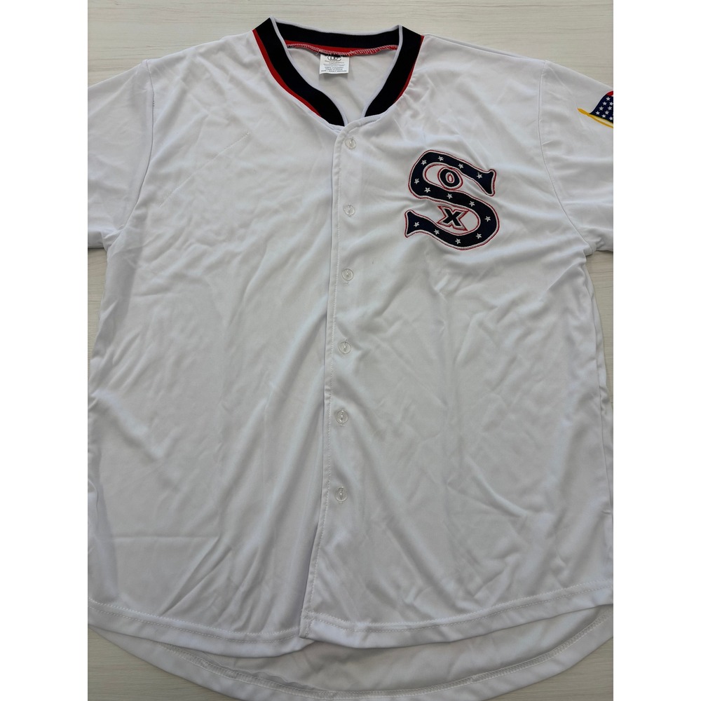 Chicago White Sox Patriotic Baseball Jersey Adult Medium White Xfinity USA MLB